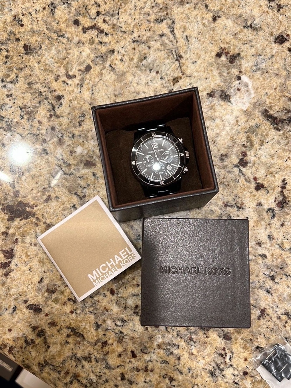 Michael Kors Black Stainless Steel Men’s Chronograph Watch
